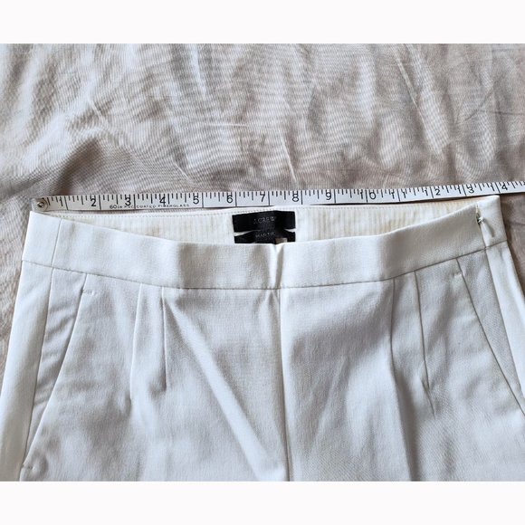 NWOT J. Crew Ivory Bi-Stretch Cotton Martie Pants (2P) - Picture 12 of 13